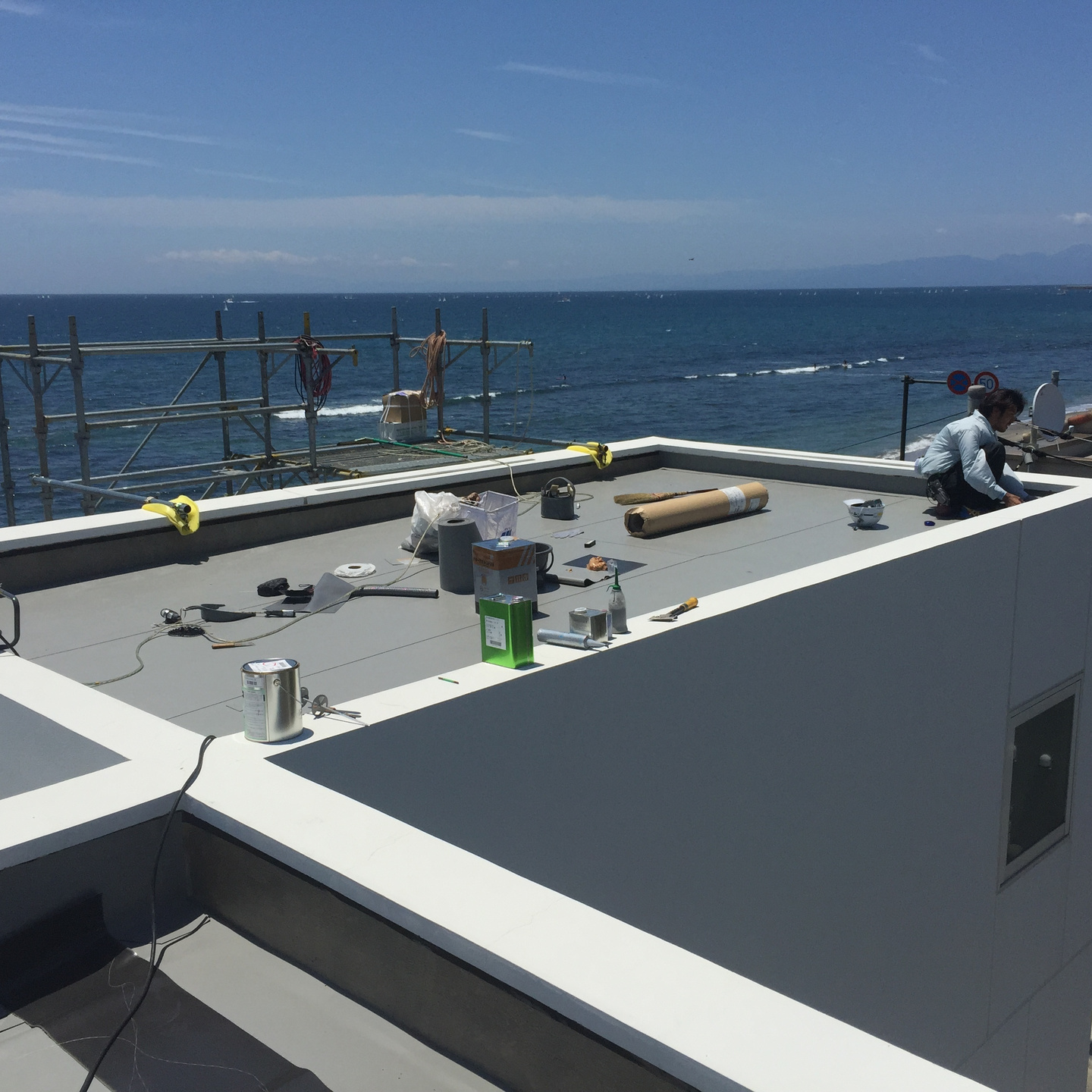 海沿い屋上シート防水